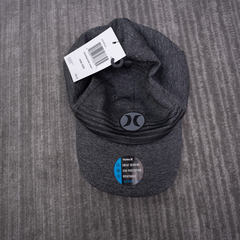 Hurley Horizon Hat Mens OS Gray New Active Breathable Snapback HNHM0025
